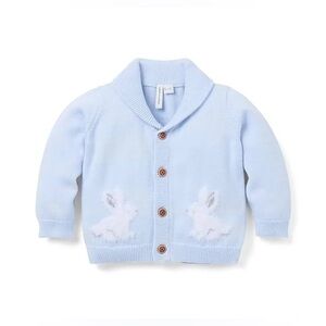 Janie and Jack Blue Bunny Cardigan for babies